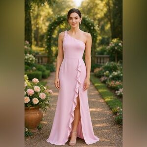Jay Godfrey Lilac ruffle detail Alma Gown